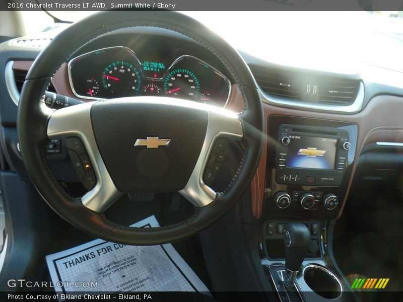 Summit White / Ebony 2016 Chevrolet Traverse LT AWD