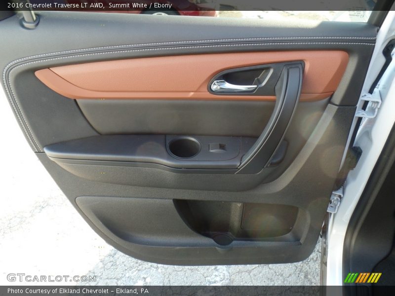 Summit White / Ebony 2016 Chevrolet Traverse LT AWD