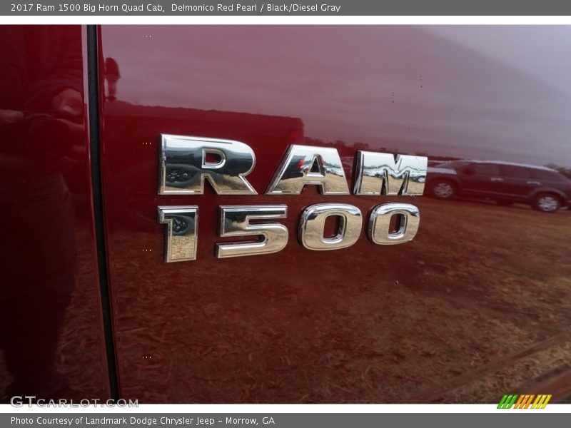 Delmonico Red Pearl / Black/Diesel Gray 2017 Ram 1500 Big Horn Quad Cab