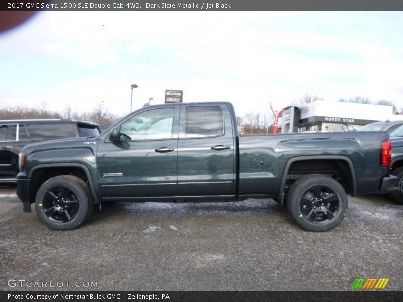 Dark Slate Metallic / Jet Black 2017 GMC Sierra 1500 SLE Double Cab 4WD