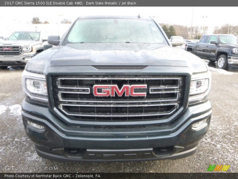 Dark Slate Metallic / Jet Black 2017 GMC Sierra 1500 SLE Double Cab 4WD