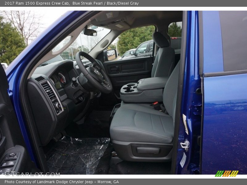 Blue Streak Pearl / Black/Diesel Gray 2017 Ram 1500 Express Crew Cab
