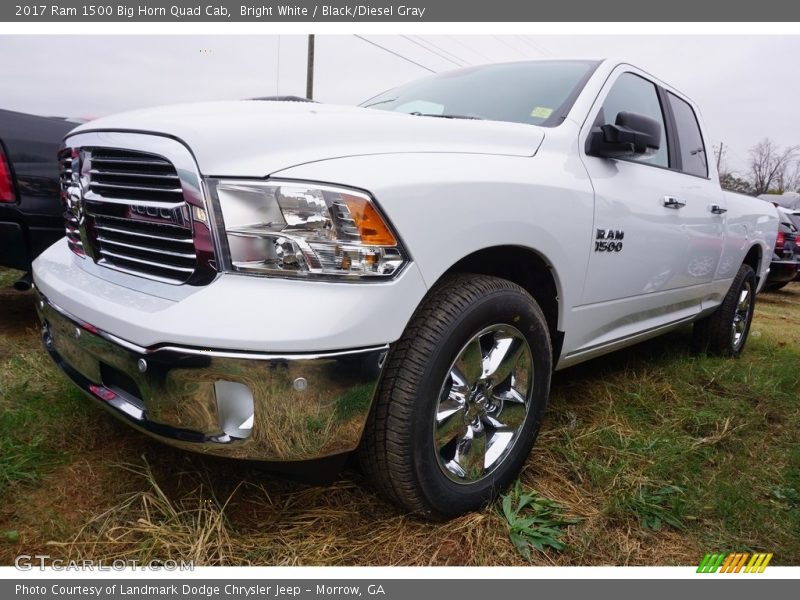 Bright White / Black/Diesel Gray 2017 Ram 1500 Big Horn Quad Cab