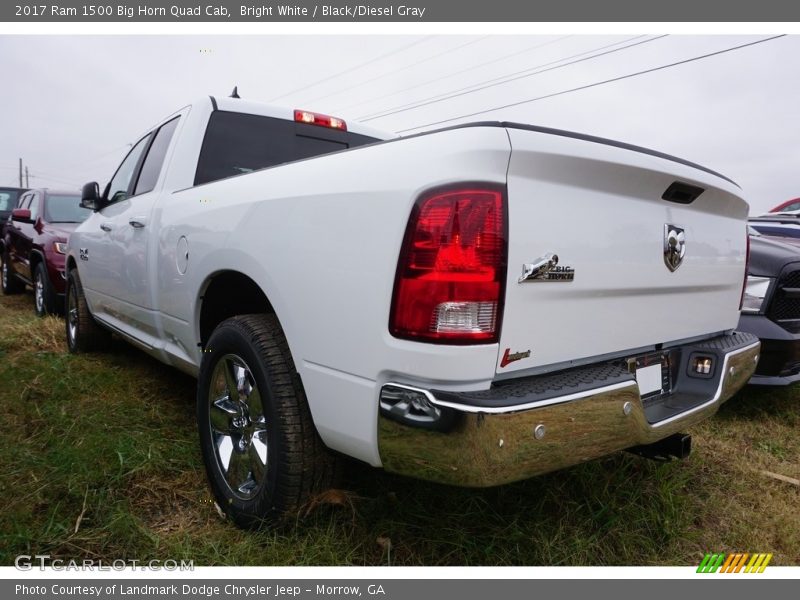 Bright White / Black/Diesel Gray 2017 Ram 1500 Big Horn Quad Cab