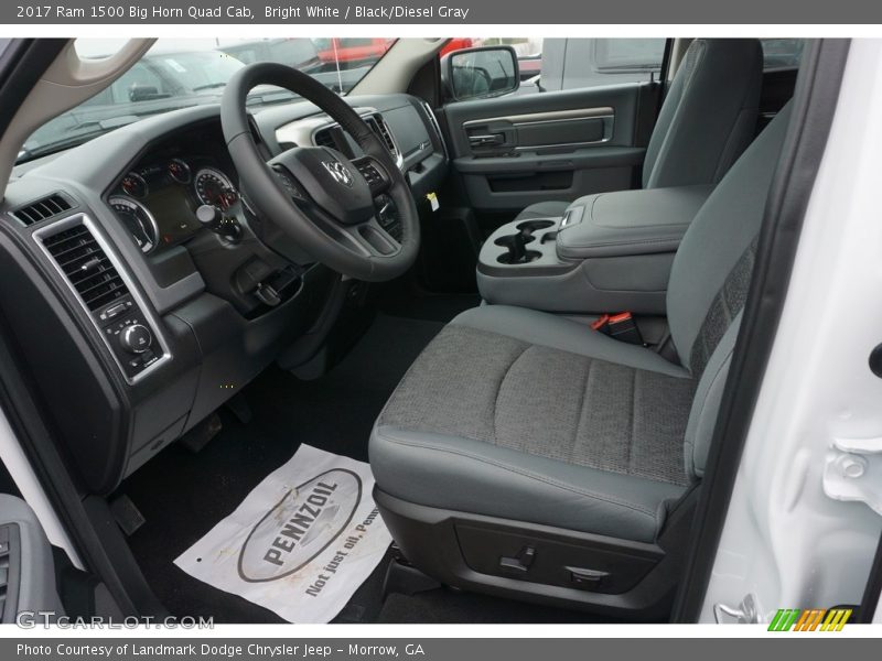Bright White / Black/Diesel Gray 2017 Ram 1500 Big Horn Quad Cab
