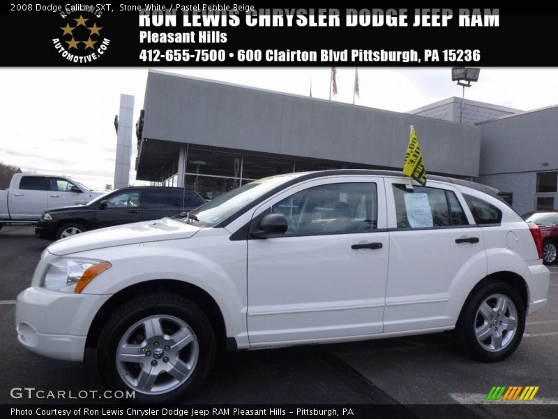 Stone White / Pastel Pebble Beige 2008 Dodge Caliber SXT