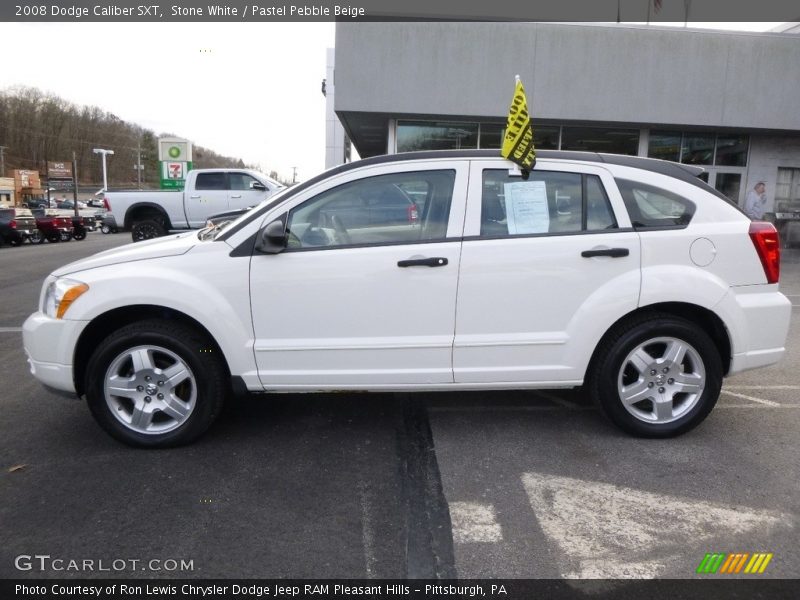 Stone White / Pastel Pebble Beige 2008 Dodge Caliber SXT