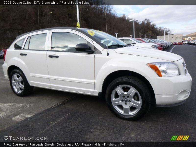 Stone White / Pastel Pebble Beige 2008 Dodge Caliber SXT