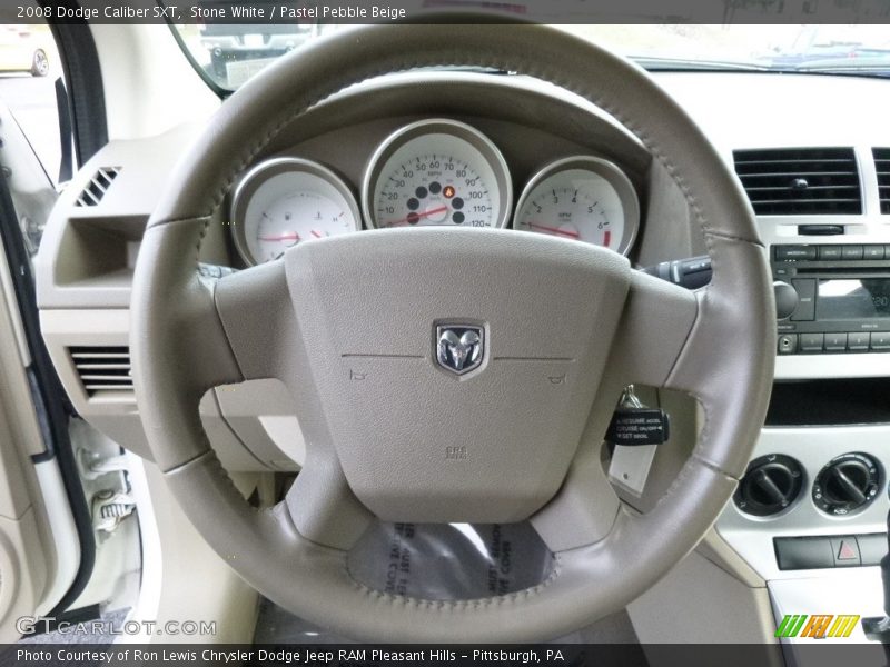 Stone White / Pastel Pebble Beige 2008 Dodge Caliber SXT
