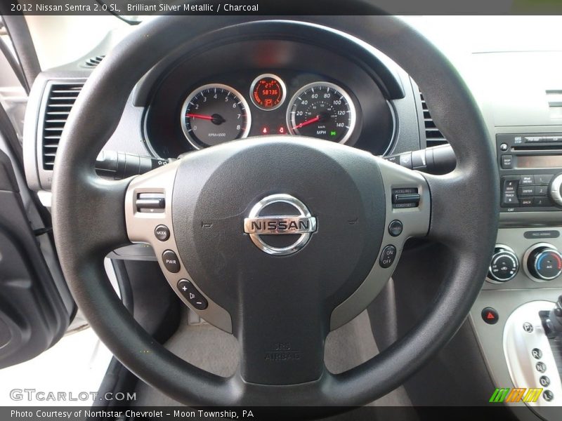 Brilliant Silver Metallic / Charcoal 2012 Nissan Sentra 2.0 SL