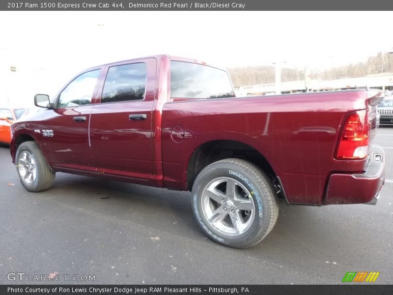 Delmonico Red Pearl / Black/Diesel Gray 2017 Ram 1500 Express Crew Cab 4x4