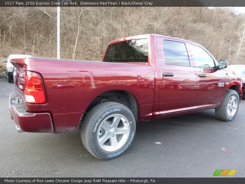 Delmonico Red Pearl / Black/Diesel Gray 2017 Ram 1500 Express Crew Cab 4x4