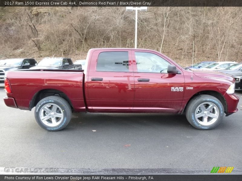 Delmonico Red Pearl / Black/Diesel Gray 2017 Ram 1500 Express Crew Cab 4x4