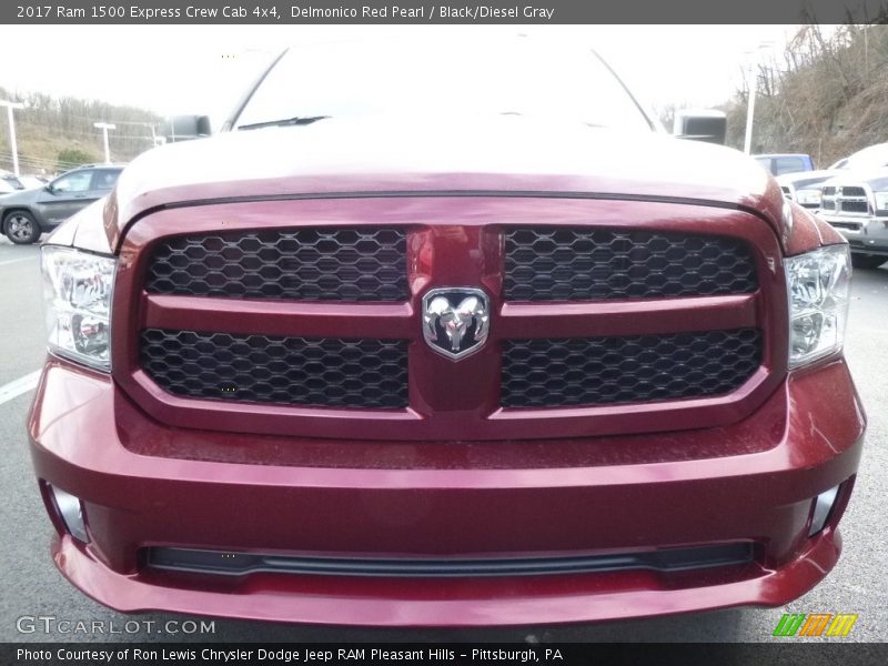Delmonico Red Pearl / Black/Diesel Gray 2017 Ram 1500 Express Crew Cab 4x4