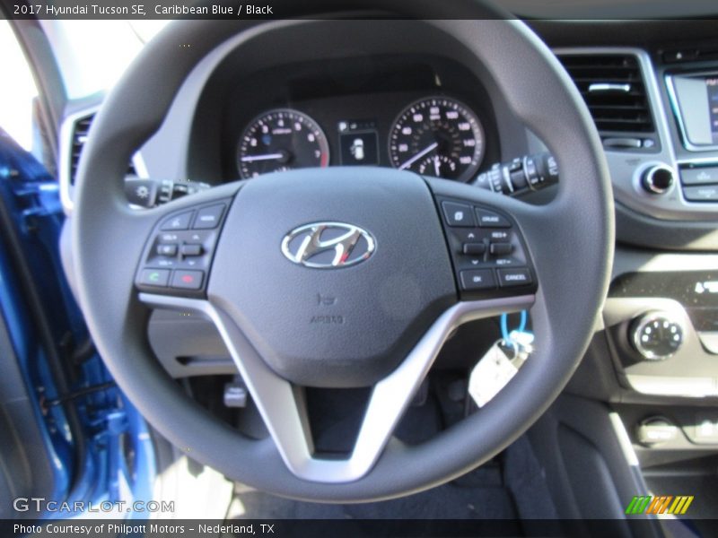 Caribbean Blue / Black 2017 Hyundai Tucson SE