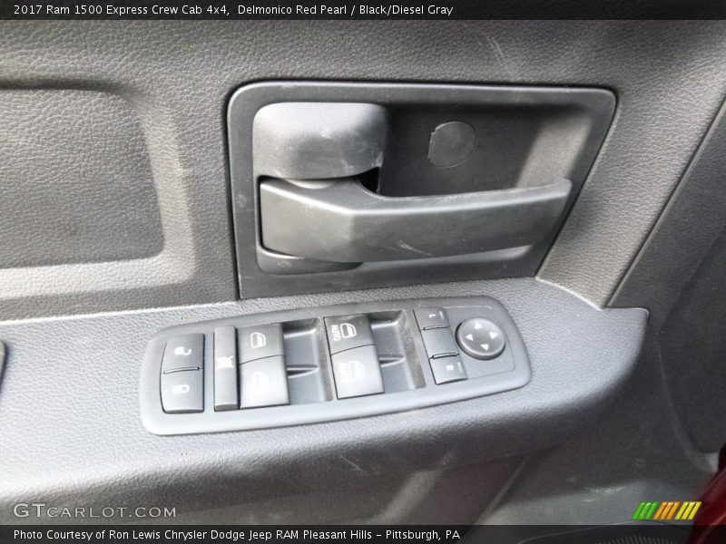 Delmonico Red Pearl / Black/Diesel Gray 2017 Ram 1500 Express Crew Cab 4x4