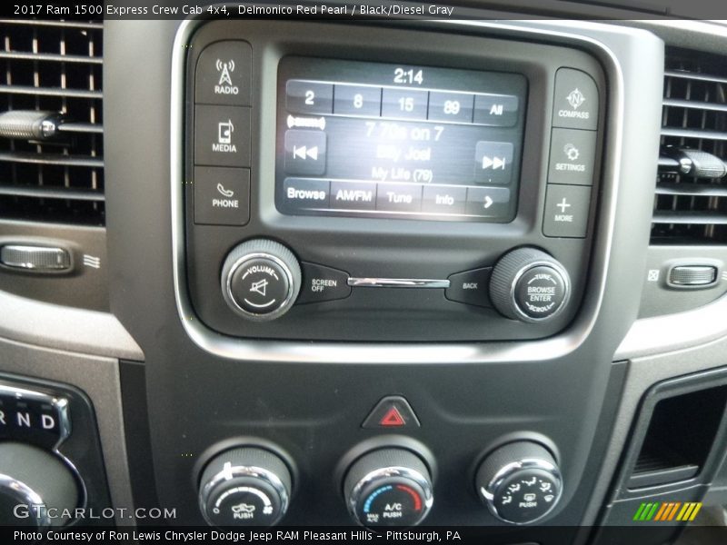 Delmonico Red Pearl / Black/Diesel Gray 2017 Ram 1500 Express Crew Cab 4x4