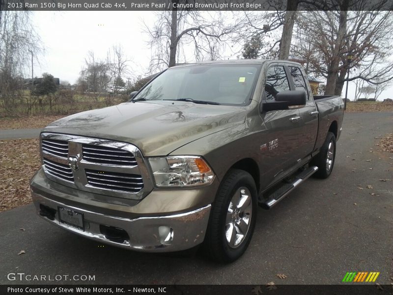 Prairie Pearl / Canyon Brown/Light Frost Beige 2013 Ram 1500 Big Horn Quad Cab 4x4