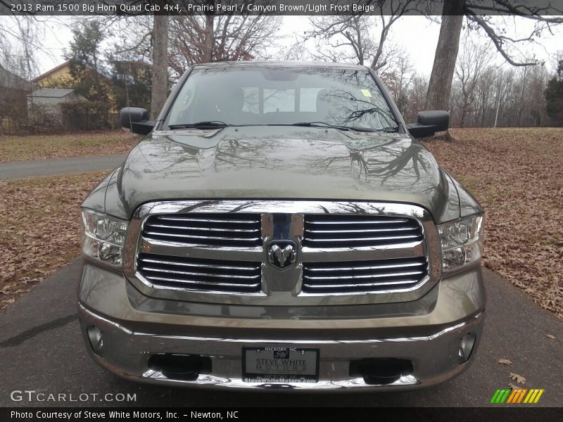 Prairie Pearl / Canyon Brown/Light Frost Beige 2013 Ram 1500 Big Horn Quad Cab 4x4