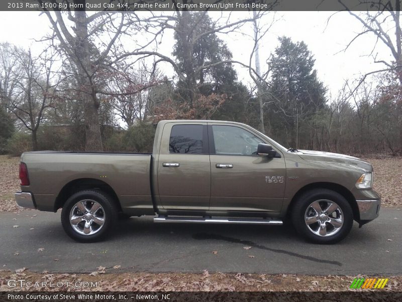 Prairie Pearl / Canyon Brown/Light Frost Beige 2013 Ram 1500 Big Horn Quad Cab 4x4