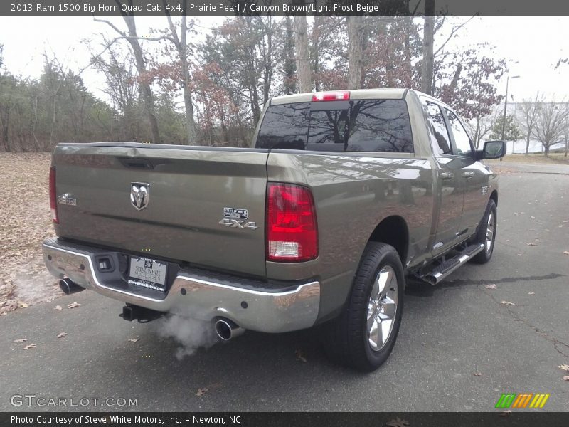 Prairie Pearl / Canyon Brown/Light Frost Beige 2013 Ram 1500 Big Horn Quad Cab 4x4