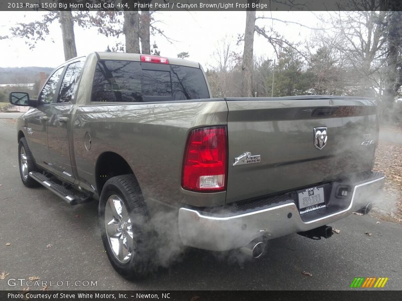 Prairie Pearl / Canyon Brown/Light Frost Beige 2013 Ram 1500 Big Horn Quad Cab 4x4