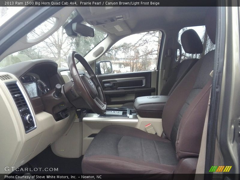 Prairie Pearl / Canyon Brown/Light Frost Beige 2013 Ram 1500 Big Horn Quad Cab 4x4