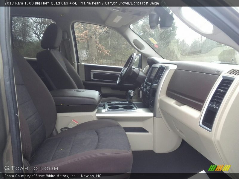 Prairie Pearl / Canyon Brown/Light Frost Beige 2013 Ram 1500 Big Horn Quad Cab 4x4