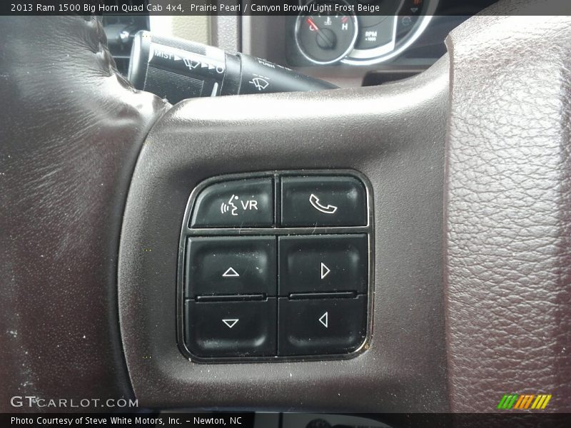 Prairie Pearl / Canyon Brown/Light Frost Beige 2013 Ram 1500 Big Horn Quad Cab 4x4