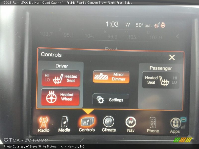 Prairie Pearl / Canyon Brown/Light Frost Beige 2013 Ram 1500 Big Horn Quad Cab 4x4