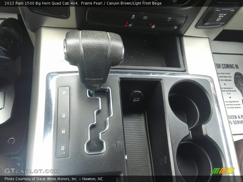 Prairie Pearl / Canyon Brown/Light Frost Beige 2013 Ram 1500 Big Horn Quad Cab 4x4