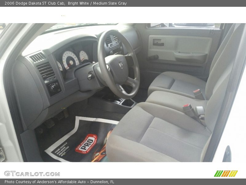 Bright White / Medium Slate Gray 2006 Dodge Dakota ST Club Cab