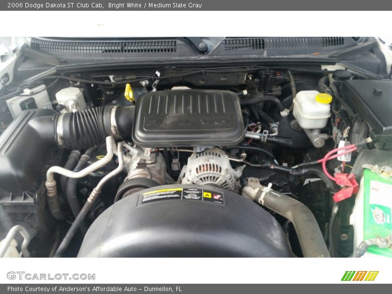 Bright White / Medium Slate Gray 2006 Dodge Dakota ST Club Cab
