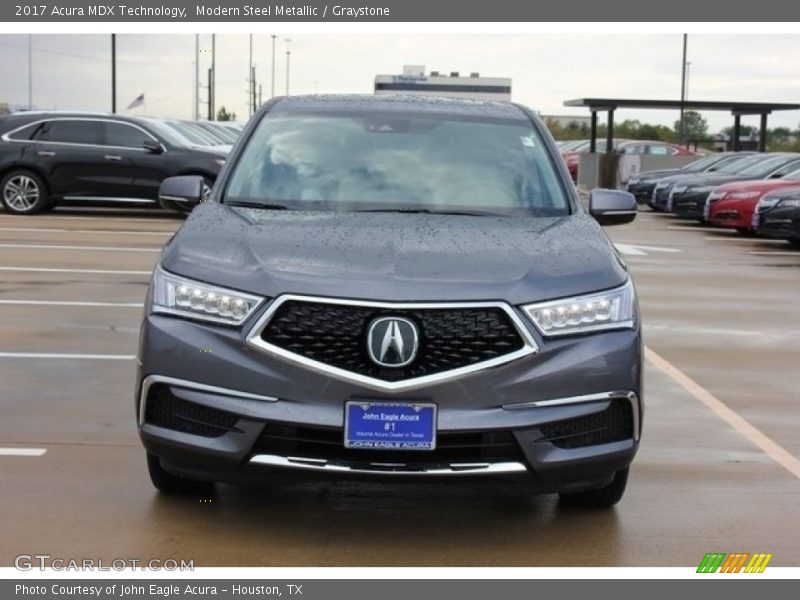 Modern Steel Metallic / Graystone 2017 Acura MDX Technology