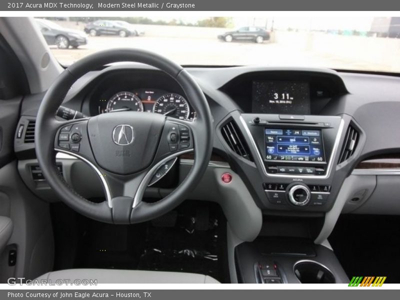 Modern Steel Metallic / Graystone 2017 Acura MDX Technology