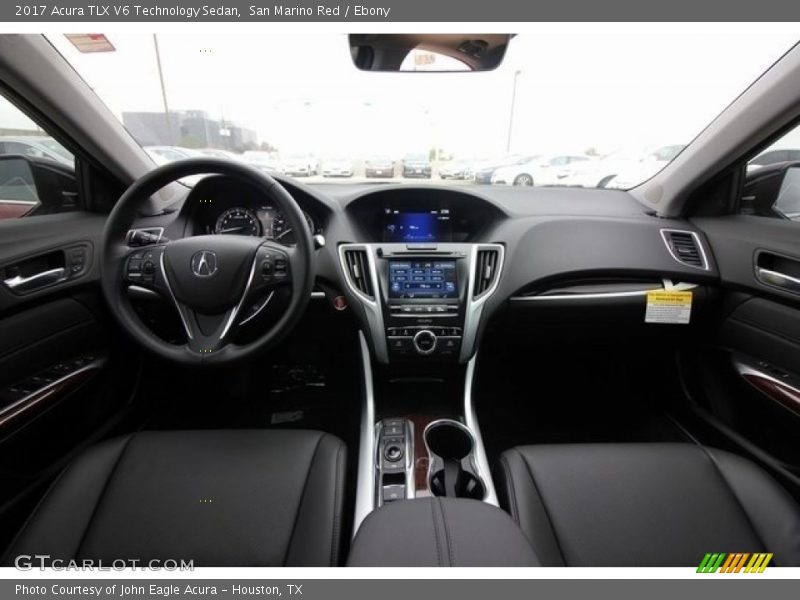 San Marino Red / Ebony 2017 Acura TLX V6 Technology Sedan