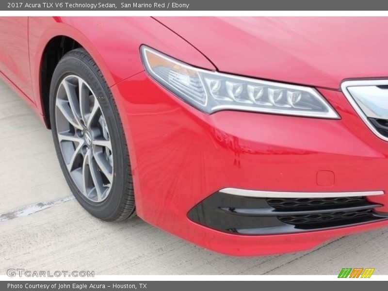 San Marino Red / Ebony 2017 Acura TLX V6 Technology Sedan
