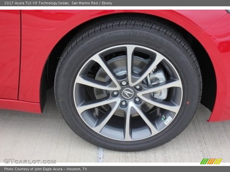 San Marino Red / Ebony 2017 Acura TLX V6 Technology Sedan