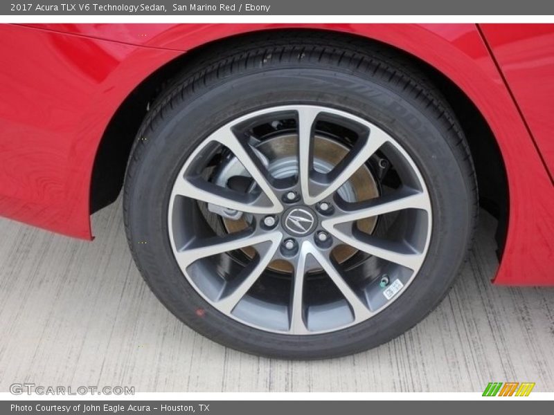 San Marino Red / Ebony 2017 Acura TLX V6 Technology Sedan