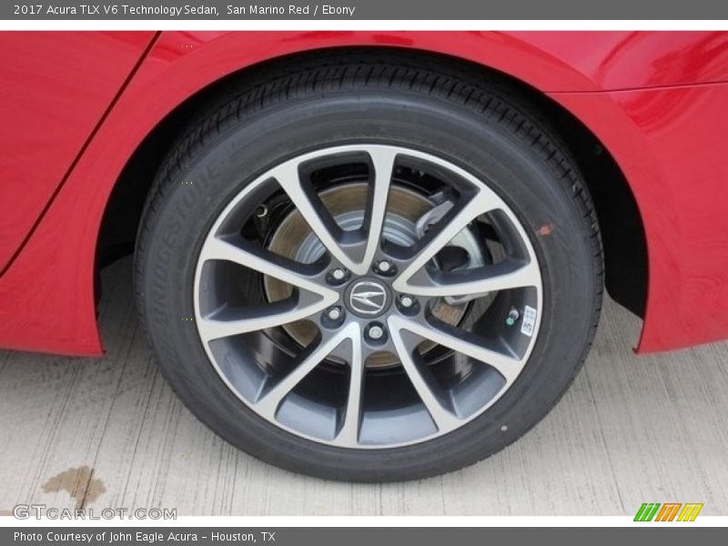 San Marino Red / Ebony 2017 Acura TLX V6 Technology Sedan