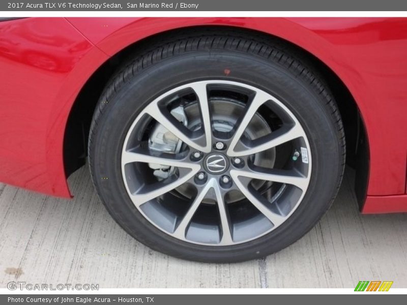 San Marino Red / Ebony 2017 Acura TLX V6 Technology Sedan