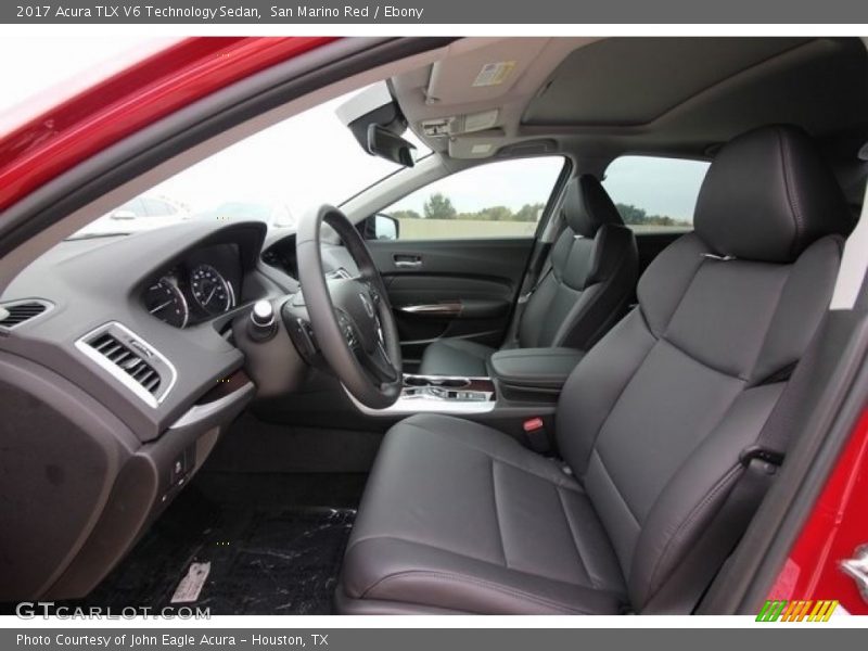 San Marino Red / Ebony 2017 Acura TLX V6 Technology Sedan