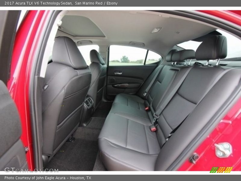 San Marino Red / Ebony 2017 Acura TLX V6 Technology Sedan