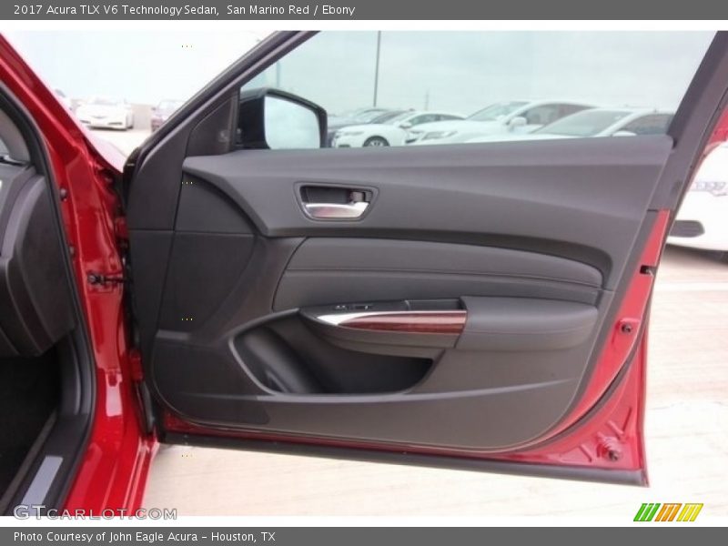 San Marino Red / Ebony 2017 Acura TLX V6 Technology Sedan