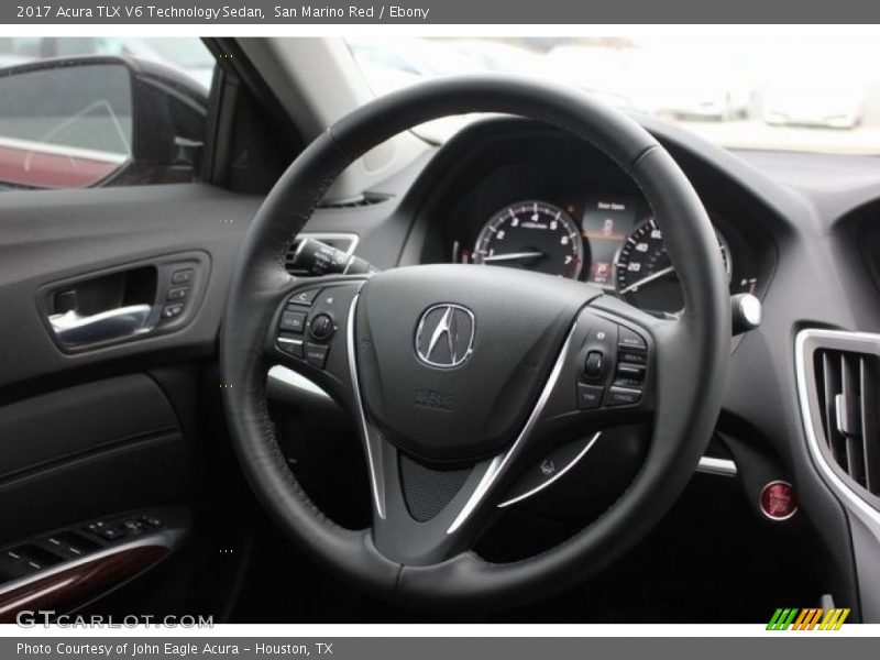 San Marino Red / Ebony 2017 Acura TLX V6 Technology Sedan