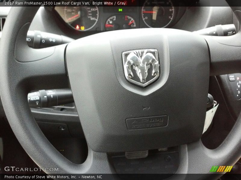 Bright White / Gray 2017 Ram ProMaster 1500 Low Roof Cargo Van