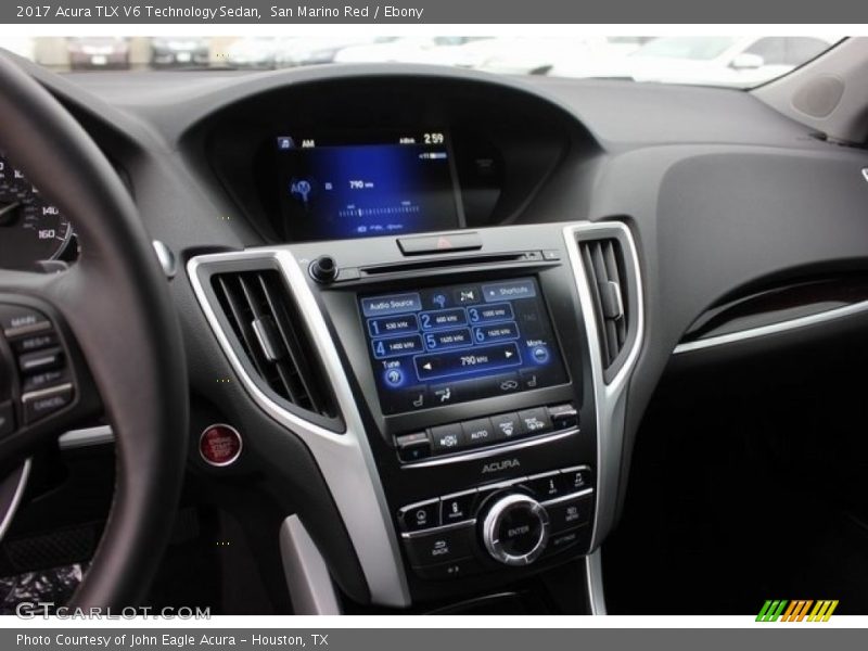 San Marino Red / Ebony 2017 Acura TLX V6 Technology Sedan