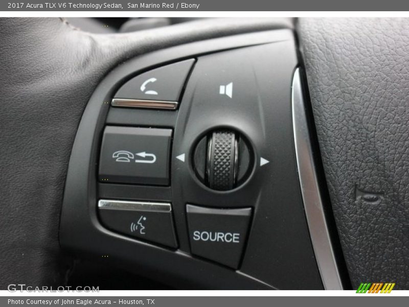 San Marino Red / Ebony 2017 Acura TLX V6 Technology Sedan