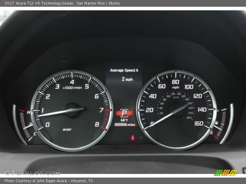 San Marino Red / Ebony 2017 Acura TLX V6 Technology Sedan