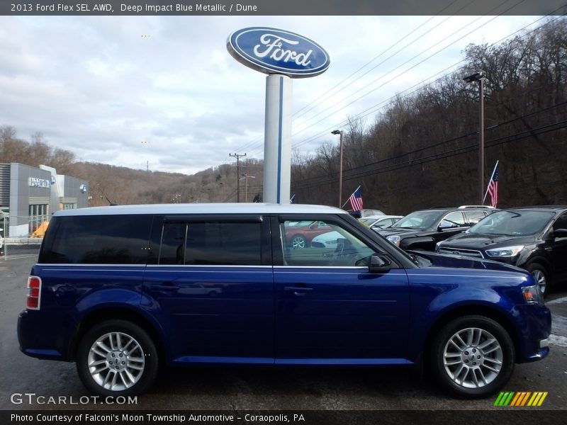 Deep Impact Blue Metallic / Dune 2013 Ford Flex SEL AWD